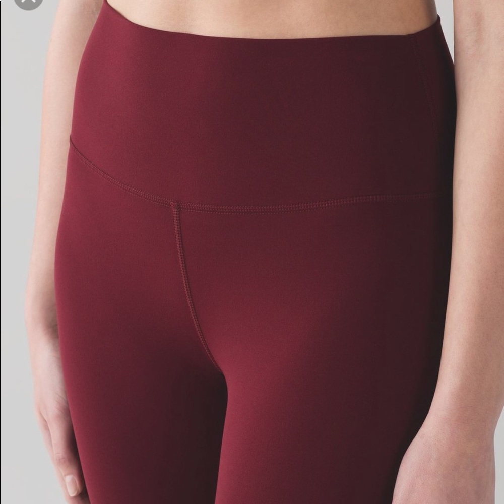 LULULEMON ALIGN PANT 7/8s - DEEP ROUGE - SIZE 8